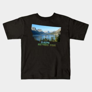 Montana State Outline (Glacier National Park) Kids T-Shirt